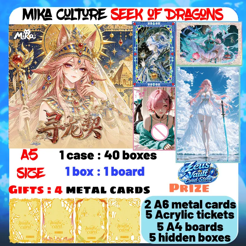 Wholesale 2026 Newest Mika Culture Seek of Dragons A5 Acrylic Board Waifu Goddess Marin Rem CCG Trendy Toys Birthday Party Gifts