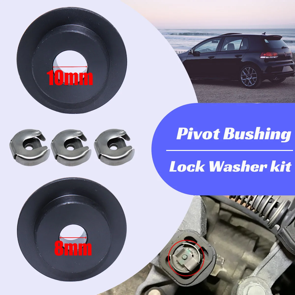 

For VW Lupo 6E Passat Scirocco Upgrade Pivot Bushing Gear Shift Cable Retaining Washer End Linkage Manual Selector Clips Gasket