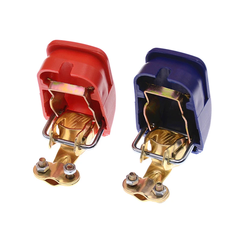 

Positive & Negative Electrode A Pair Quick Release Lift Off Connector Clamps Car Battery Terminals