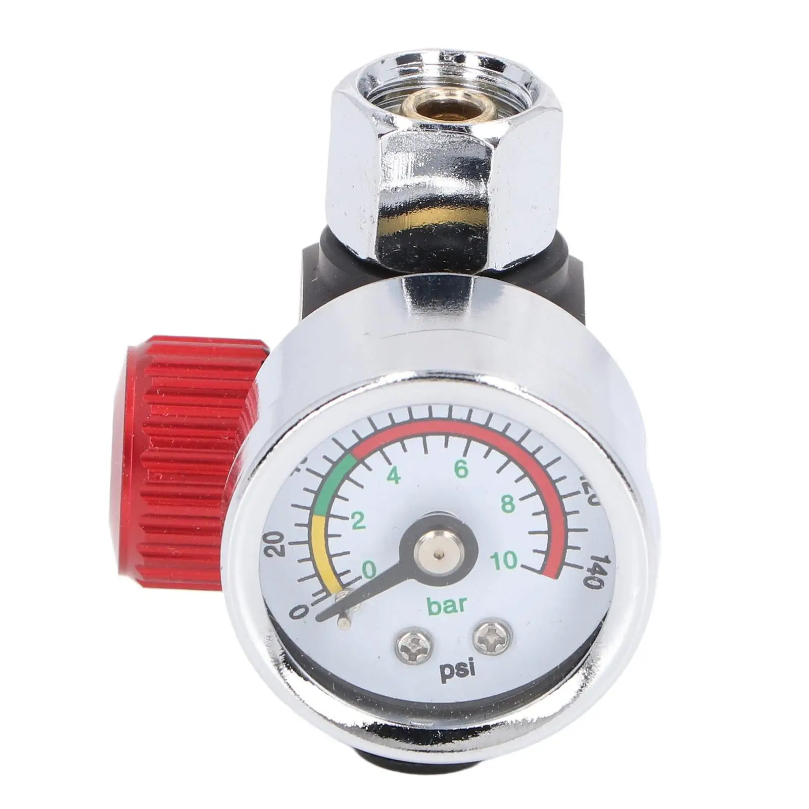

Air Pressure Regulator 1/4in NPT Adjustable Valve Aluminum Alloy 0 To 140psi for pneumatic Tools Easy Installation