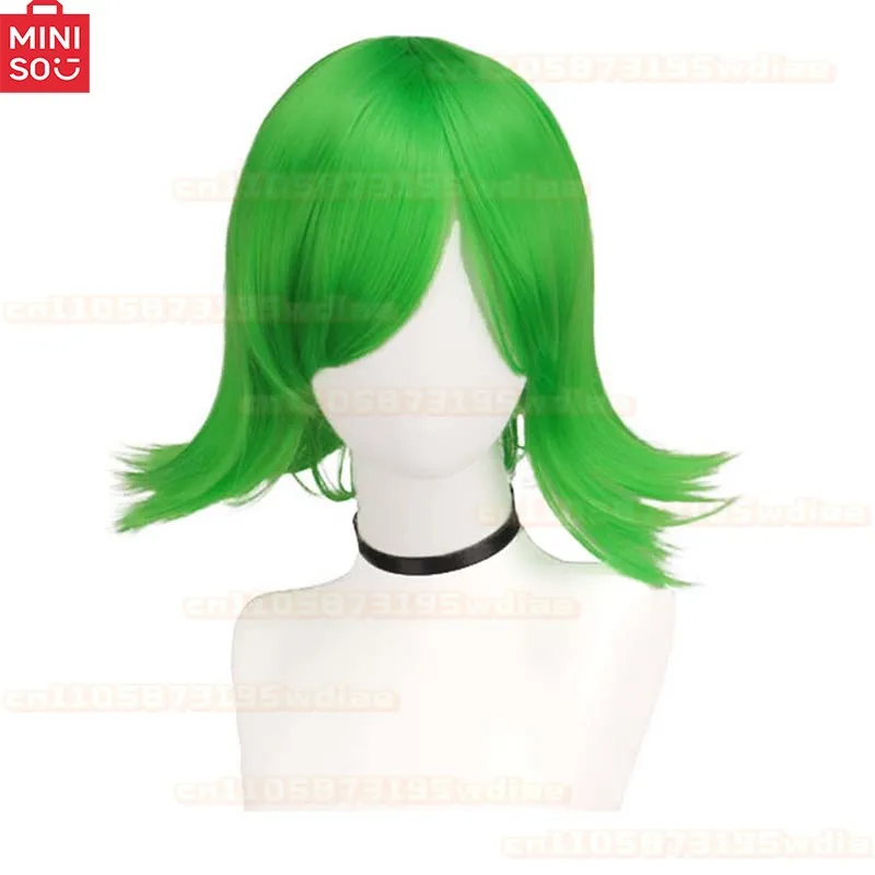 Binnenstebuiten 2 walging vreugde cosplay pruik groen blauw kort haar film cartoon anime rollenspel meisjes aankleden rekwisieten pruiken hoofddeksel