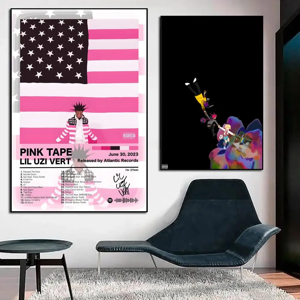 Pop Rap Music Album Cover L-Lil Uzi Vert Poster HD Anime Hot Theme Singer/OST/Movie-Waterproof Self-Stick Home Decor