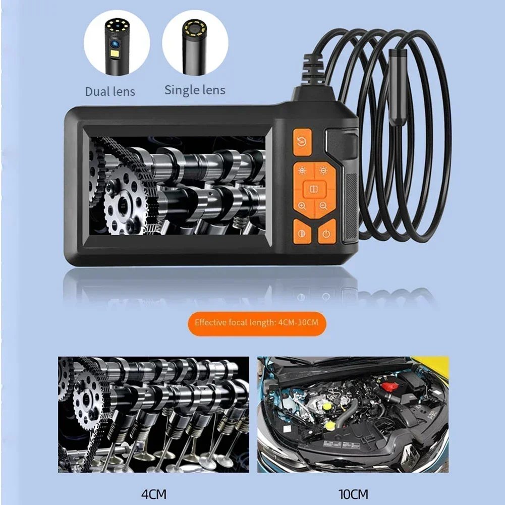 4.3 Inch IPS Screen Industrial Camera HD1080P Single Lens Pipe Inspection Borescope For Checking Car Sewer