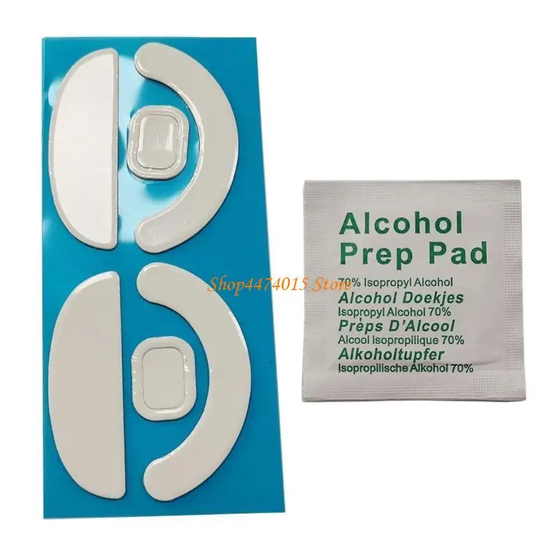 K1AA 2 مجموعات ألعاب الماوس زلاجات الماوس انزلاق القدمين Mousepad ل اللاسلك الماوس الأبيض