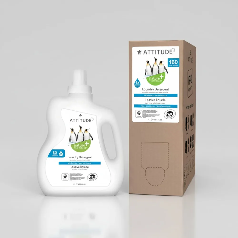 

Plant-Based Laundry Detergent Bundle, Vegan & Cruelty-Free, Gentle on Skin, Fresh Wildflowers Scent, 240 Loads Total