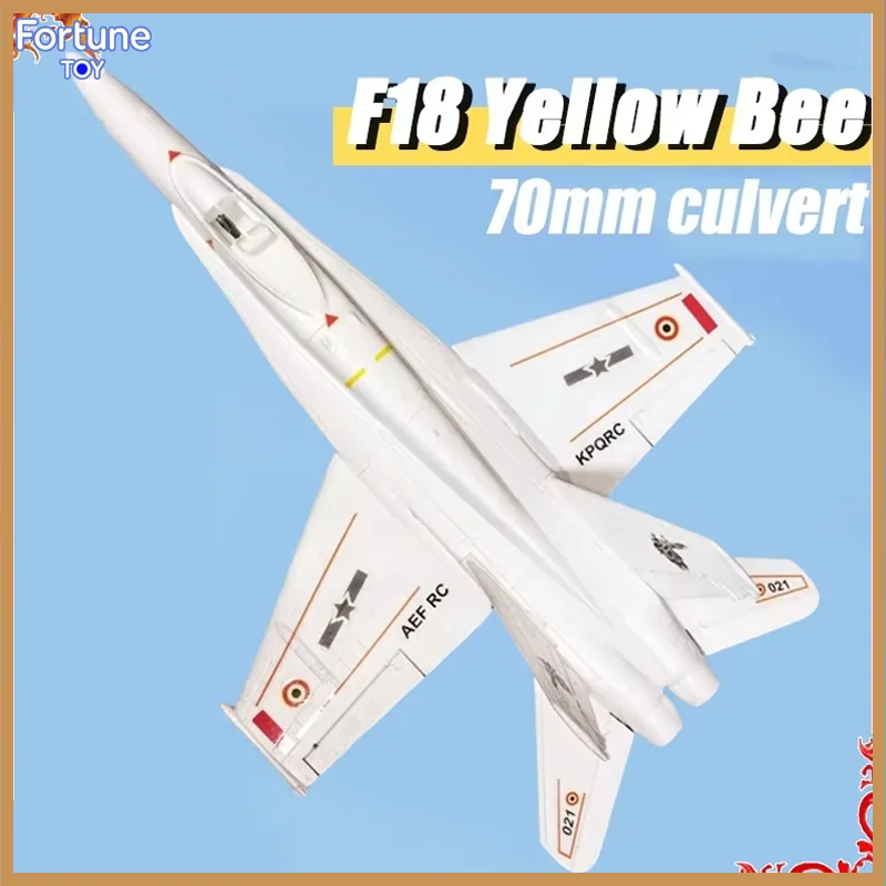 KPQ Rc F18 Super Hornet Rc Fighter Aircraft 70mm Edf Epo Foam Fixed Wing Model Plane Assembly Remote Control Adult Hobby