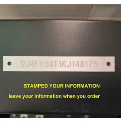 Fully Engraved Aluminum Frame NO. VIN Plate Serial Number Motorcycle For Kawasaki Suzuki Honda Yamaha ALL