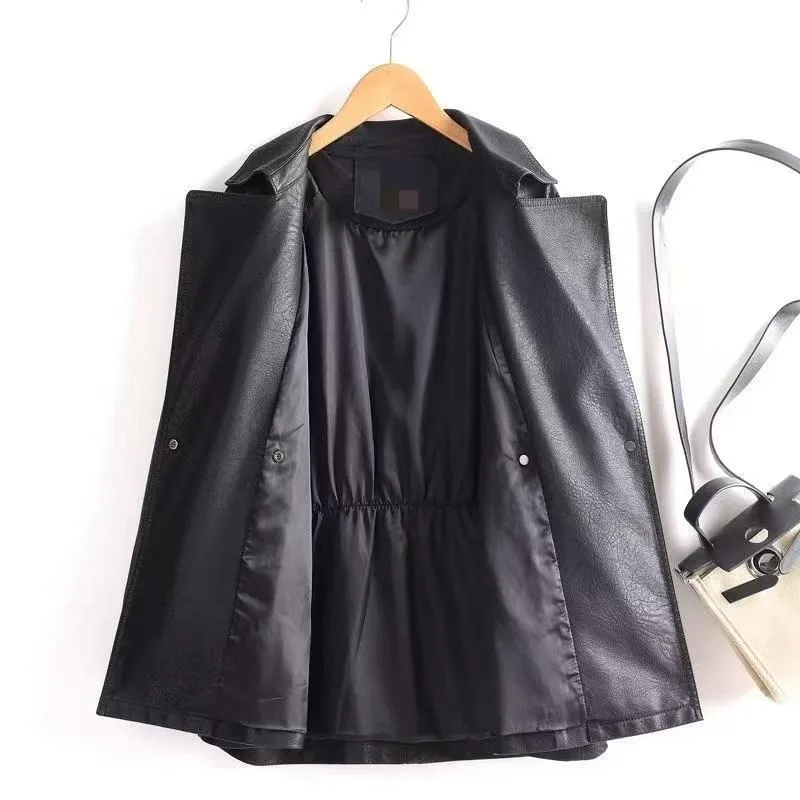 この秋の新作ミッドレングスPUレザージャケットは、アメリカンレトロなスリムで多用途なレザーコートで、女性用ファッションコートです。