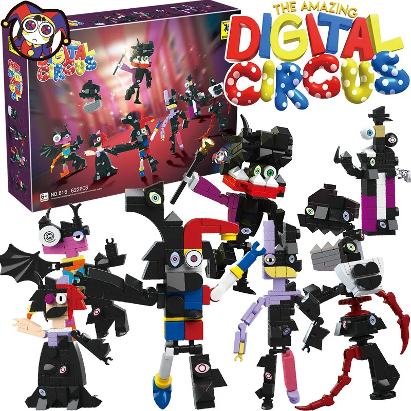 Nieuw product Het verbazingwekkende digitale circus Magische digitale circus-assemblageblok Kinderspeelgoed Kerstcadeau