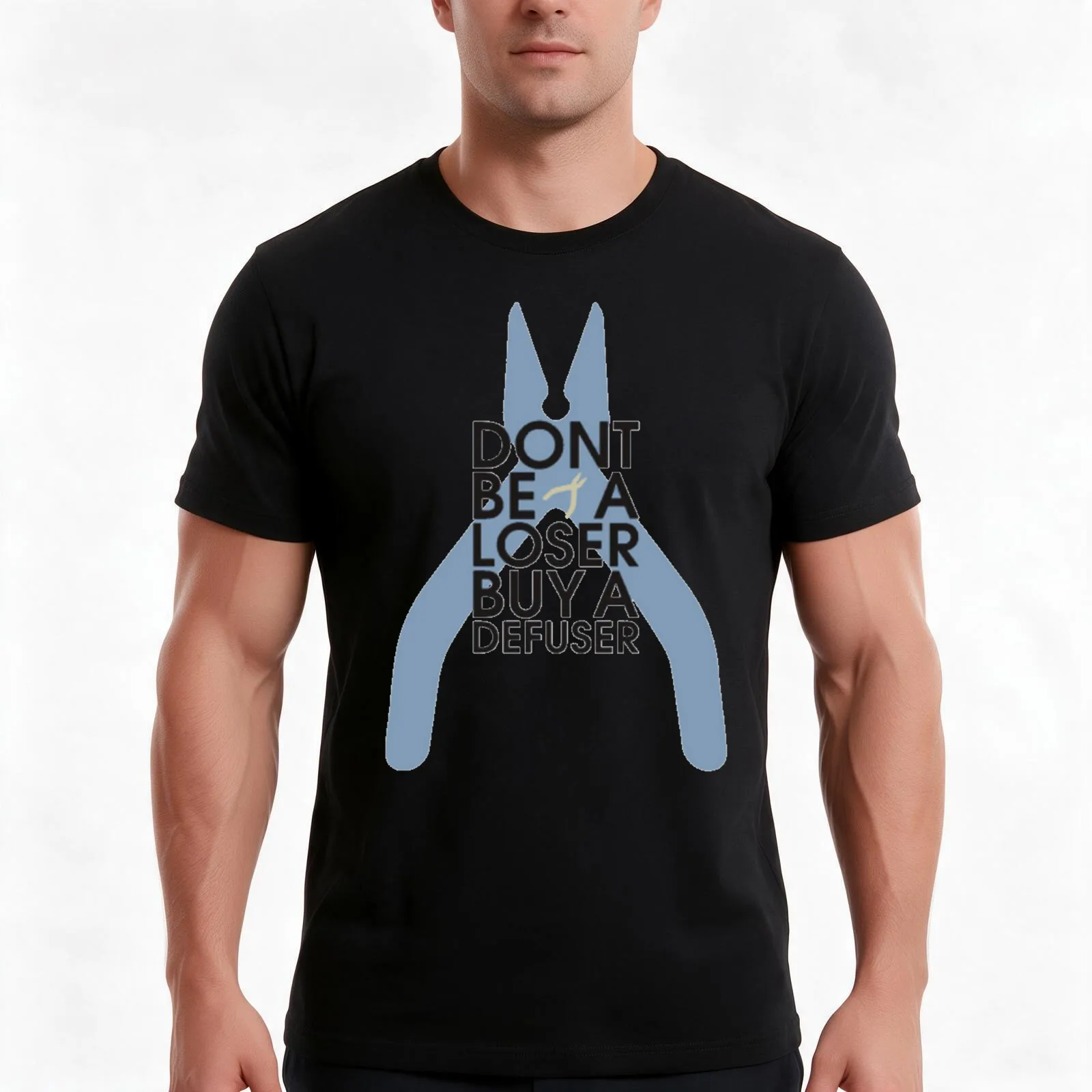 Counter strike Don't be a loser buy a defuser T-Shirt Summer Casual Cotton Tee Oversized Streetwear Tops Unisex Men Women