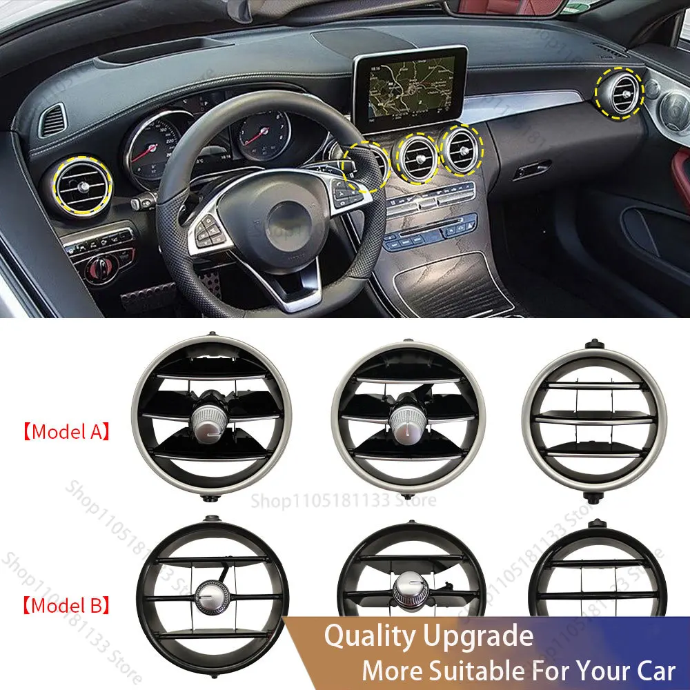 For Mercedes W205 W253 Left Right Middle AC Vent Grille Air Conditioning Outlet Cover For Benz C GLC Class C180 C200 GLC300