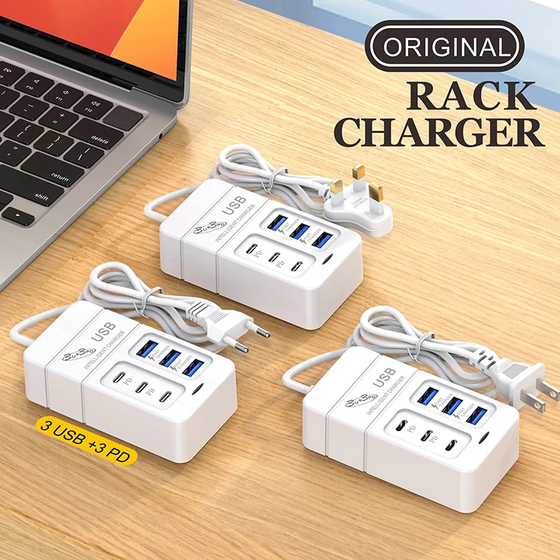 Xiaomi 35W Multiport USB Charger PD Type C Fast Charge Wall Chargers USB Hub Adapter Mobile Phone US Plug USB Type C Charger