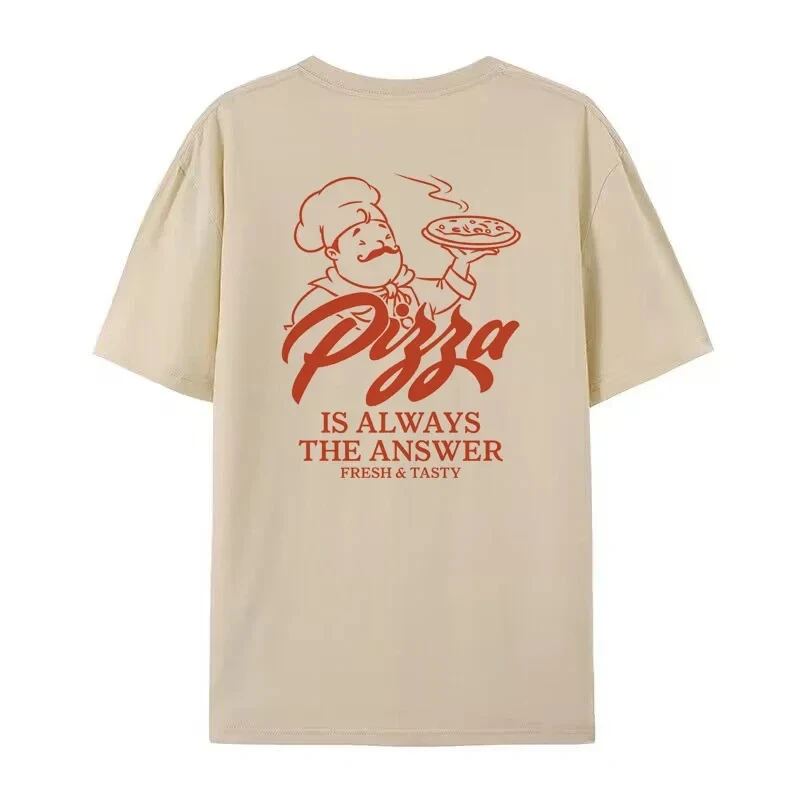 Frauen Retro-Stil Pizza lustige T-Shirts niedlichen Feins chm ecker Pizza Liebhaber T-Shirt Sommer Mode Vintage Streetwear Tops T-Shirt Unisex Kleidung – Detail 3