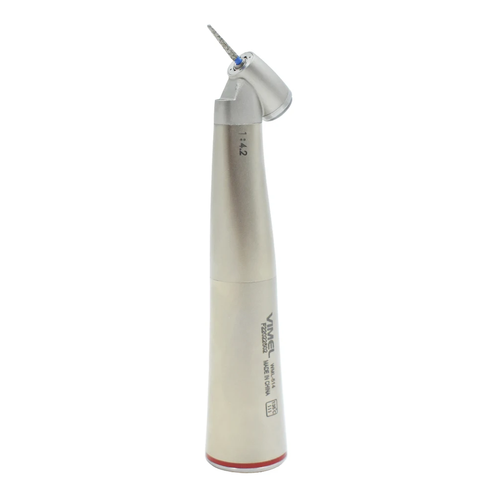 Dental 1:4.2 increasing slow speed Z45L contra angle electric micromotor dental handpiece 45 degree with led fiber optic