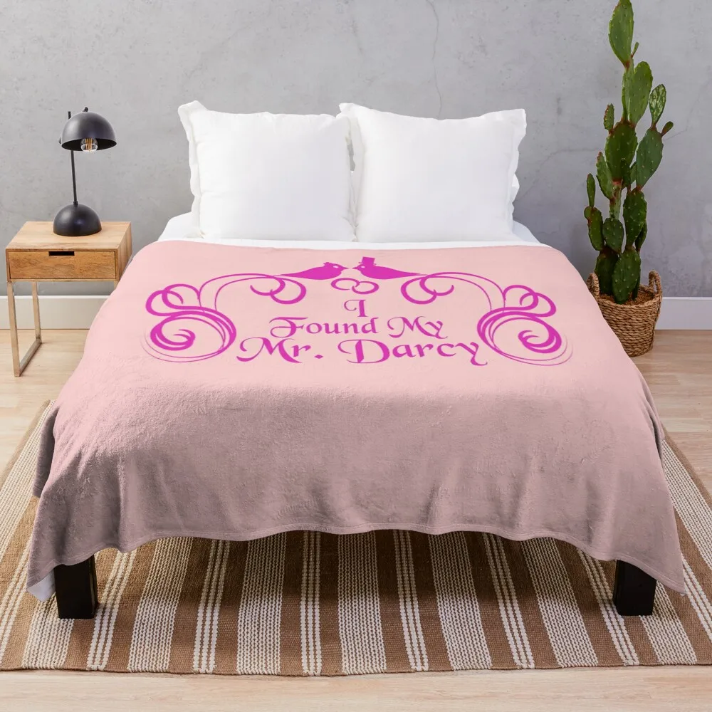 Jane Austen I Found My Mr. Darcy Book Club Literary Lovers Gift Throw Blanket Bed Hairys Blankets