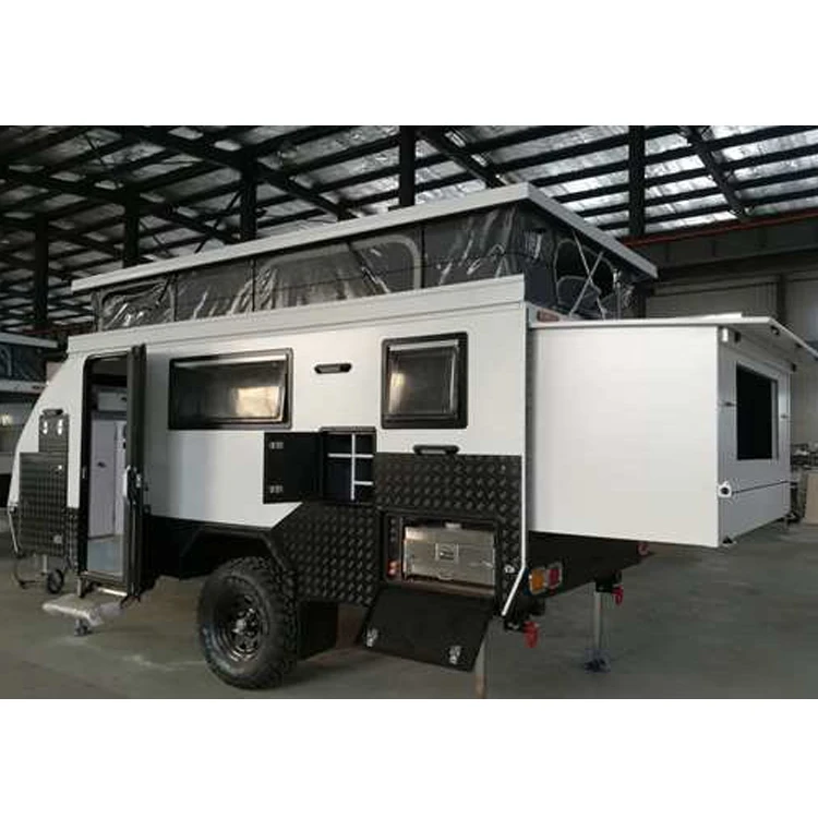 Customized Sleeping Camping Trailer Spacious Rest Camp Caravan 4x4 Off-road Towable For Australia Family Camp