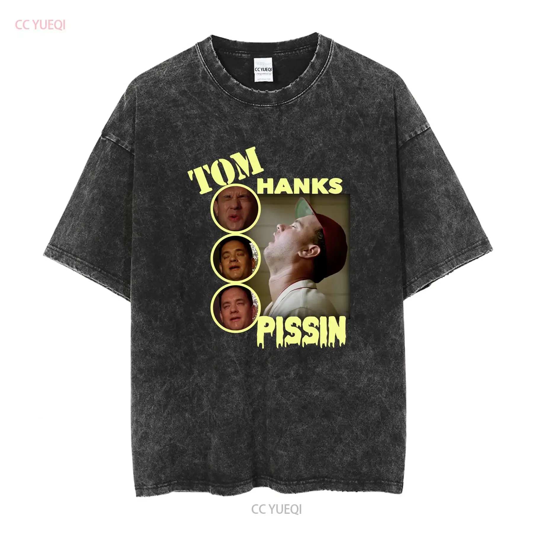 Tom Hanks Pissin T Shirt vintage Washed Versatile Soft Breathable Stretched designer clothes Slightly graphic homme fashion