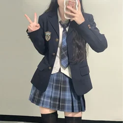 College Wind Girl Student Uniform JK Suit Basic Autumn and Winter Suit Jacket Suit Performance Clothes School Uniform