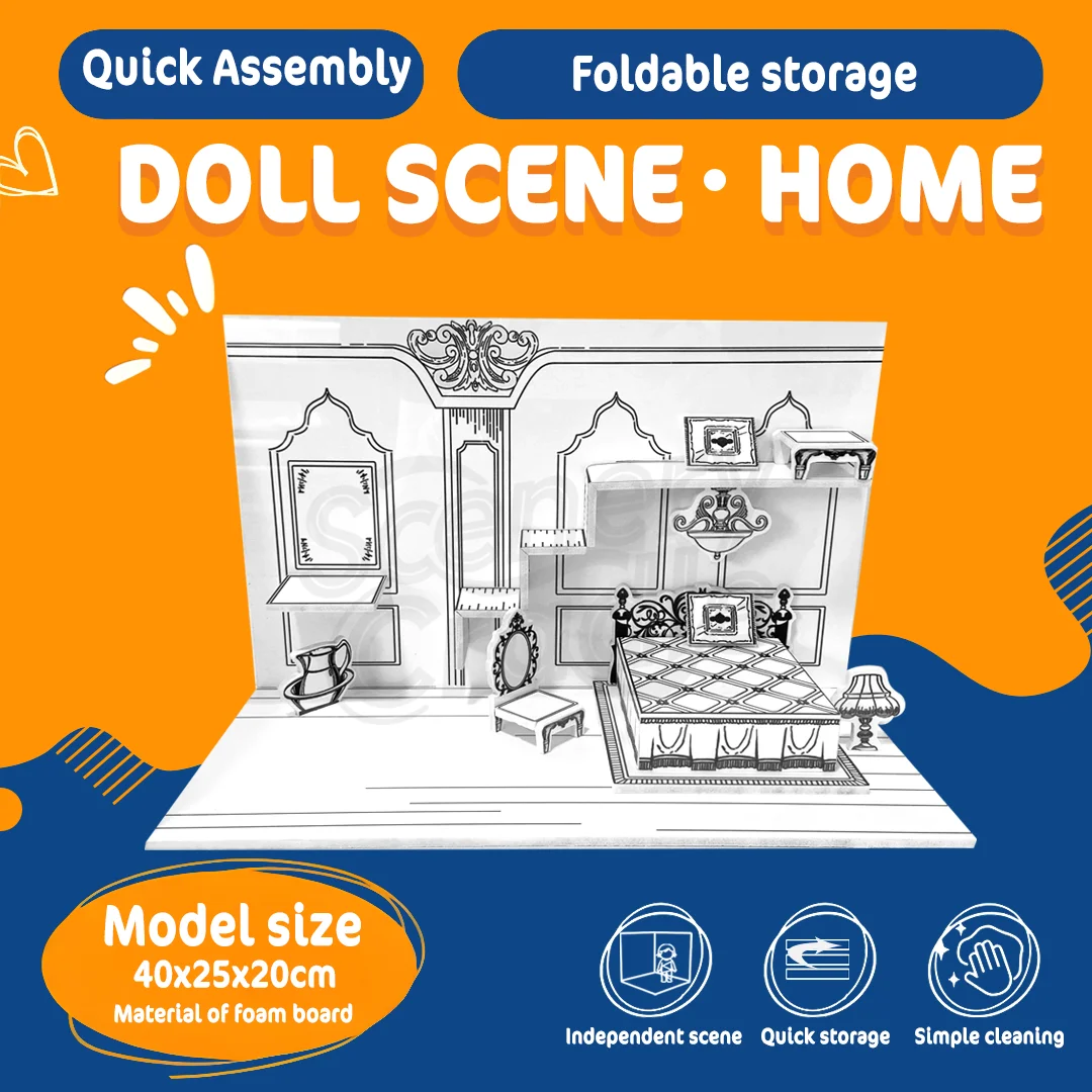 

Assembly model of miniature scene background board, used to display vehicles, dolls, actions, characters,(PVC)background materia