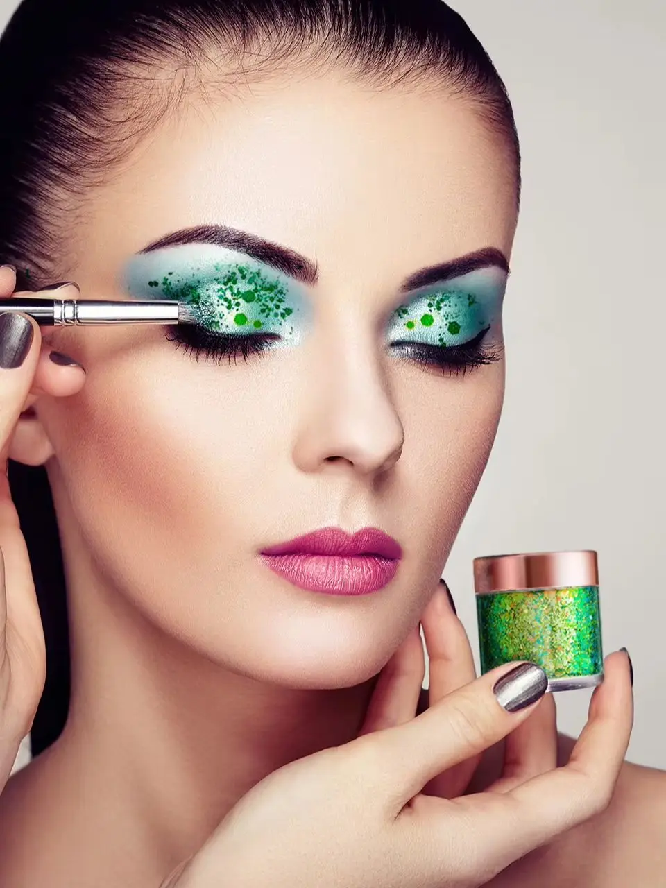 Cuillère à soupe de gel pailmétrage extra brillant, caméléon, holographique, épais, pour visage, cheveux, corps, poudre, crème, vente en gros