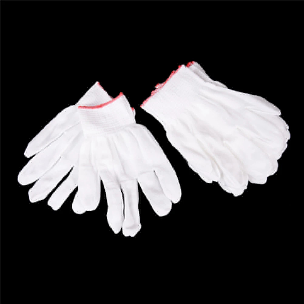 New 5 Pairs General Purpose White Cotton Lining Gloves Health WorkHot