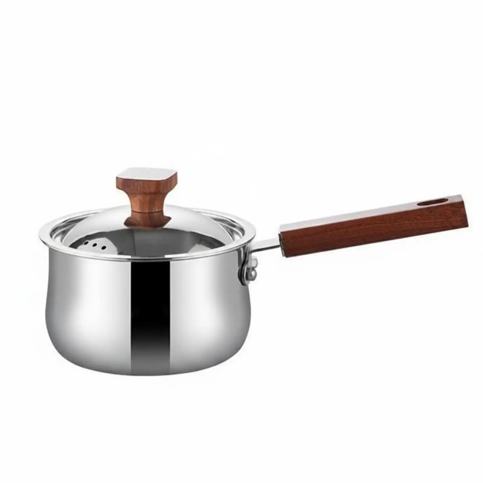 Infant Meal Pot Pot Uncoated Stainless Steel Milk Pot Lid Included for Infants