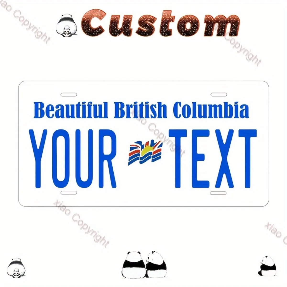 6×12 Inch BC British Columbia Aluminum License Plate | Retro Metal Logo | Home/Cafe/Bar Decor (Decor Only)