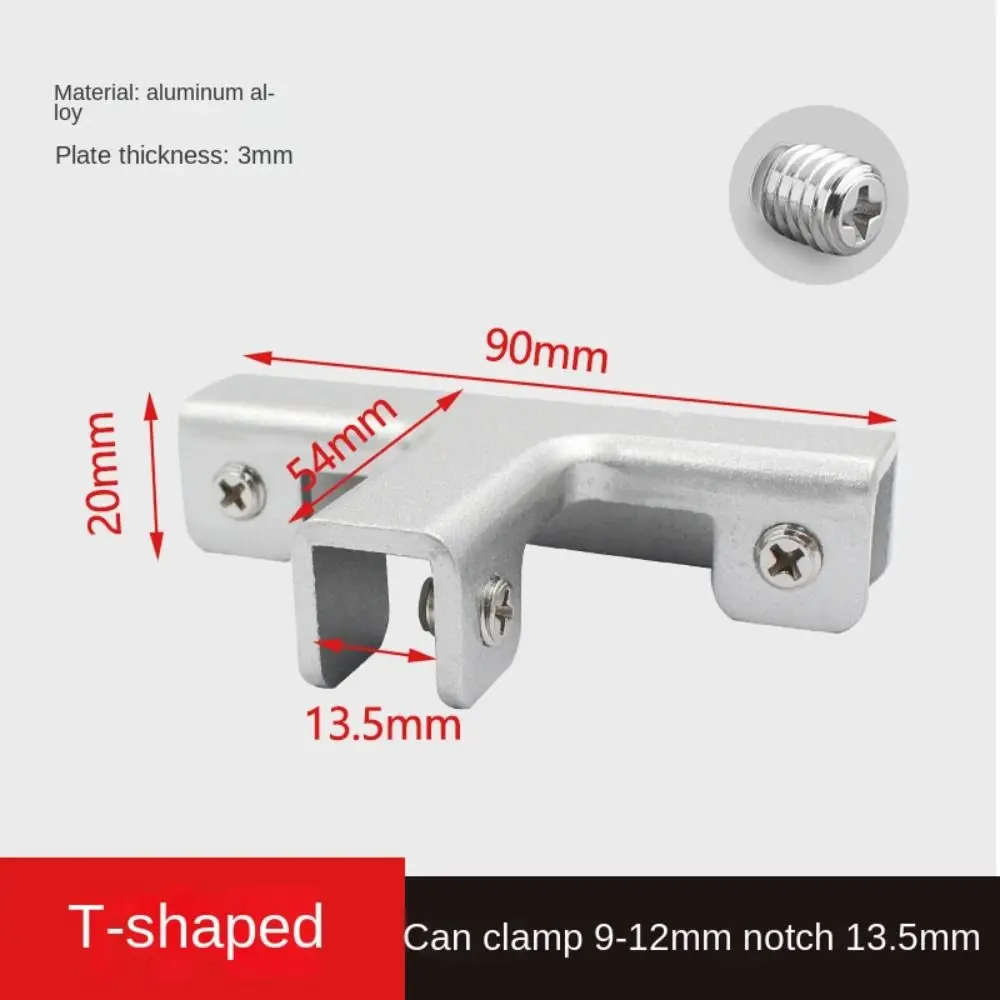 New Aluminum Alloy Angle Corner Code Reinforcement T-cross Fixing Clip Hardware Rustproof Corner Buckle Glass
