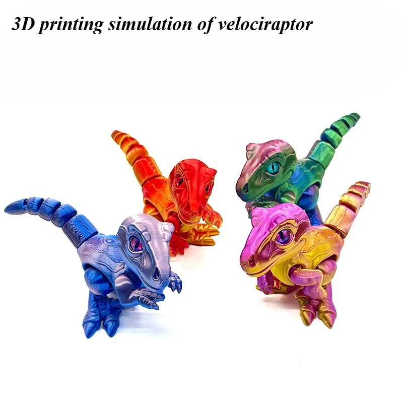 Simulation d'impression 3D de dinosaure vélociraptor, jouet de décoration d'ornement de bureau pour garçons et filles, 1 pièce