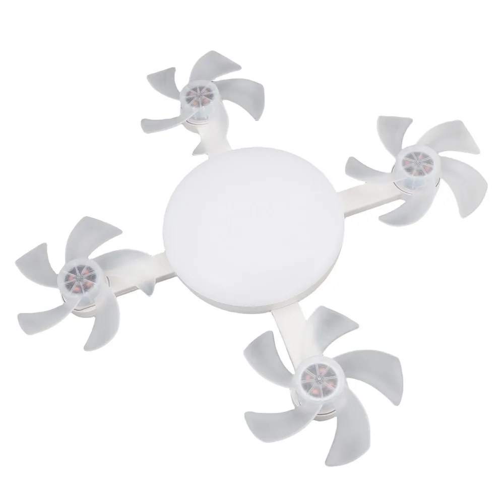 with Remote Control Ceiling Fan Light 3 Colors Lamp 3 Speeds Fan Screw in Ceiling Fan E26 E27 4 Head Hanging Fan Light Bedroom