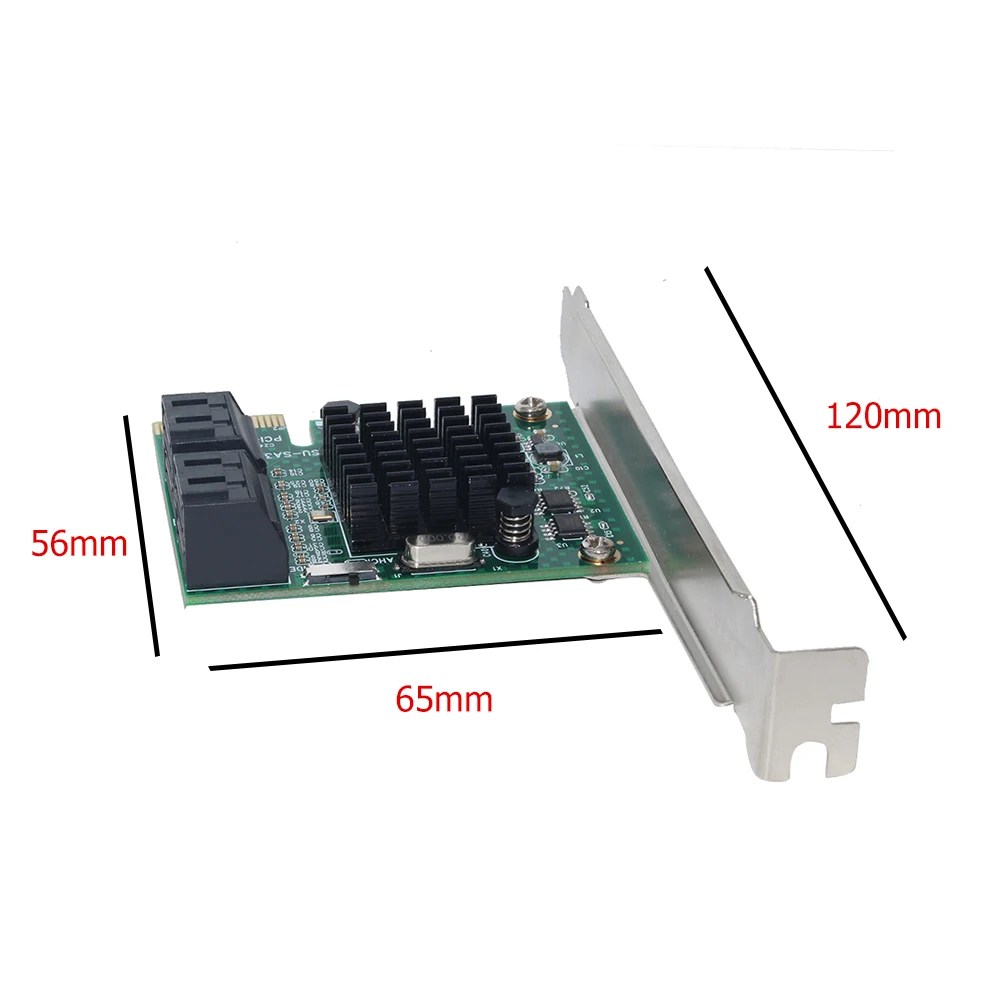Erweiterungskonverter-Riser-Karte PCI Express 4-Port-Erweiterungskarte mit Schallwand 6 Gbit/s für Windows-Extender