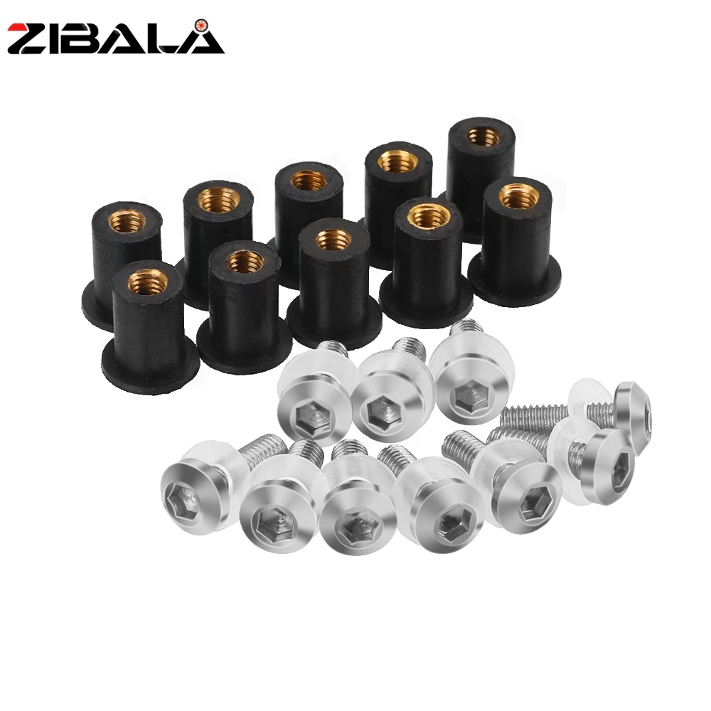 M5 Motorcycle Windscreen Bolt Sets For GSXR600 GSXR750 GSX-R600 GSX-R750 GSX-R1000 GSX1300R Hayabusa SV650 SV1000