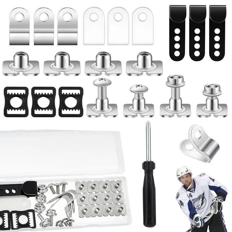 

Football Repair Kit Repair Kit Stainless Steel Replacement Parts Sports Supplies Including Visor Clip Screwdriver And Rubber