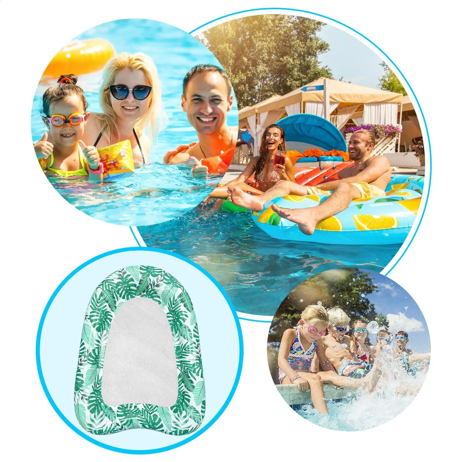 Inflatable Pool Floats For Adults Heart Shape Chair Pool Lounger Float For Lake River Beach Party Summer Outdoor Fun