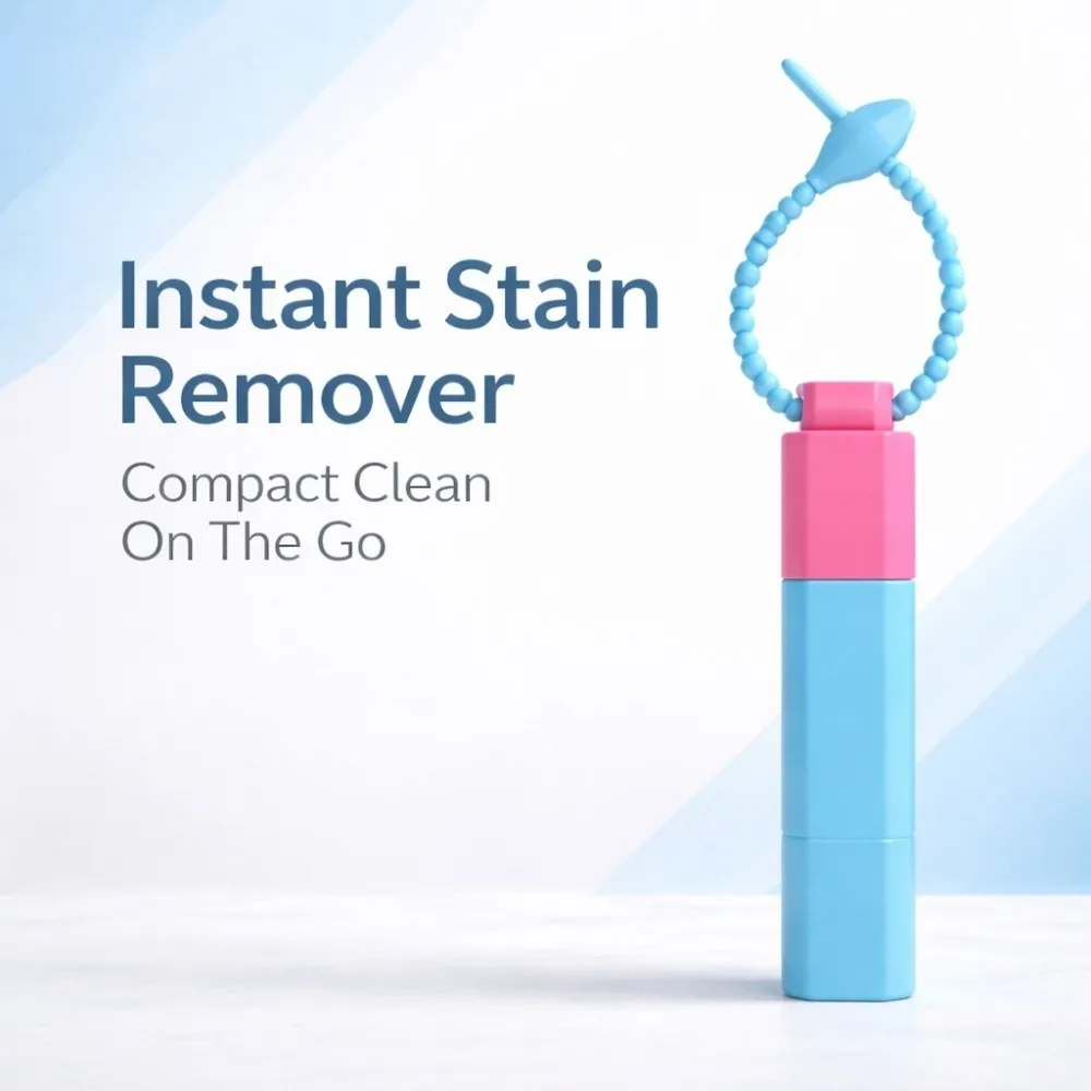 Portable 12ml Stain Remover Pen Double Head Instant Portable Stain Remover with Brush Head Washing-free Spot Cleaner Pen Travel