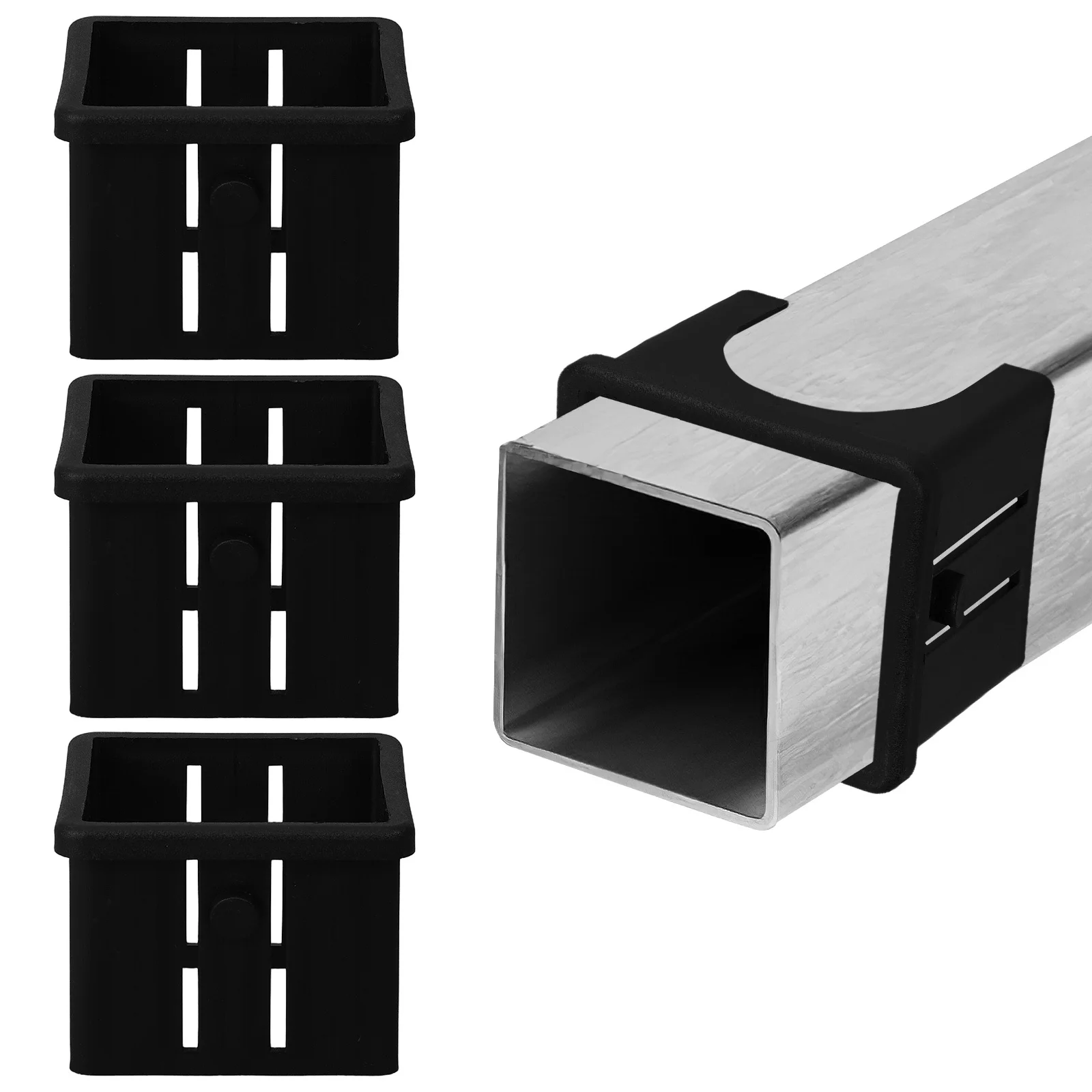 

4Pcs Square Tubing Inner Sleeves for Fitness Gear Tube Conversion Fitting High Load Capacity Stability Enhancement Exercise