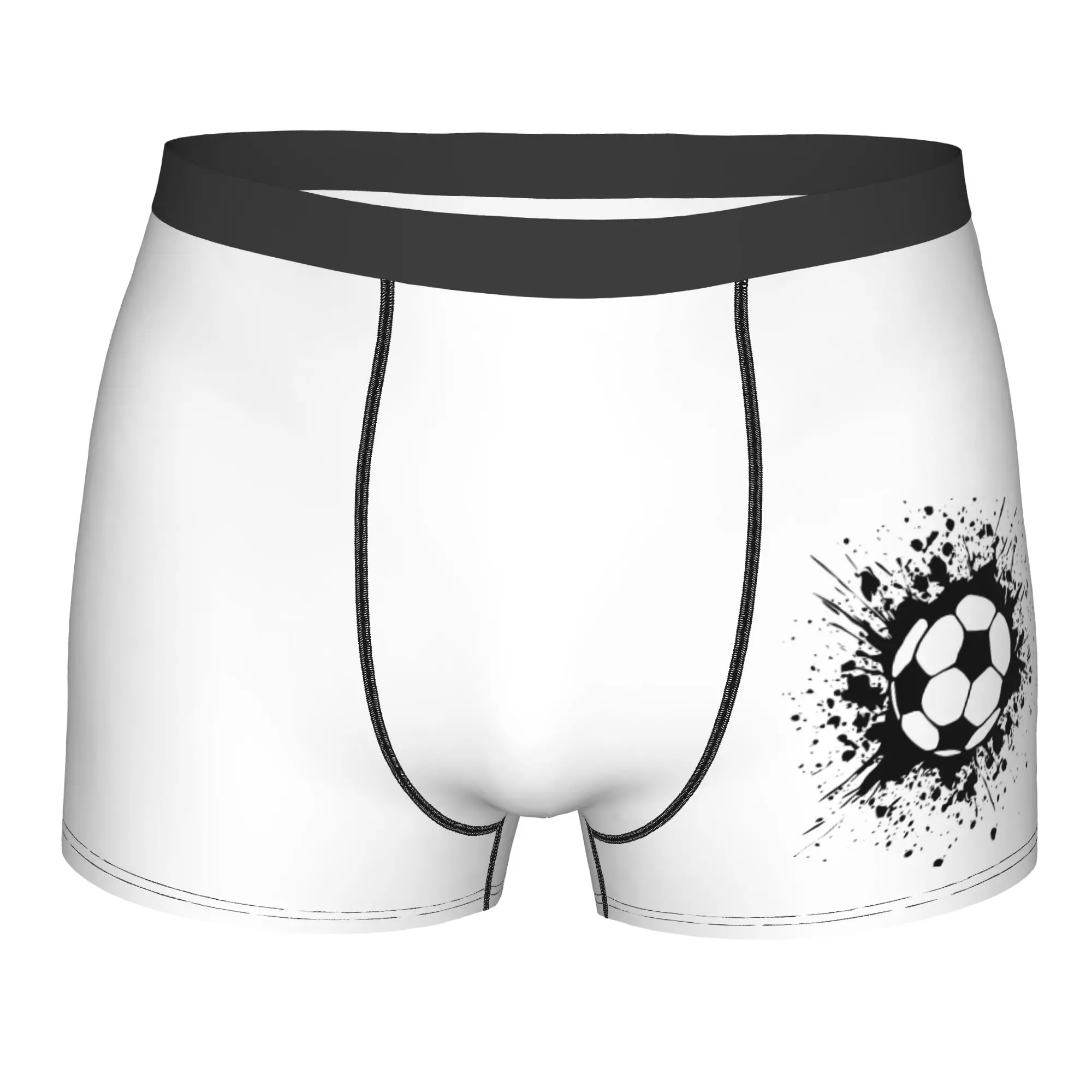 Custom Soccer Splatz Underwear Men Breathable Football Pattern Boxer Briefs Shorts Panties Soft Underpants For Male