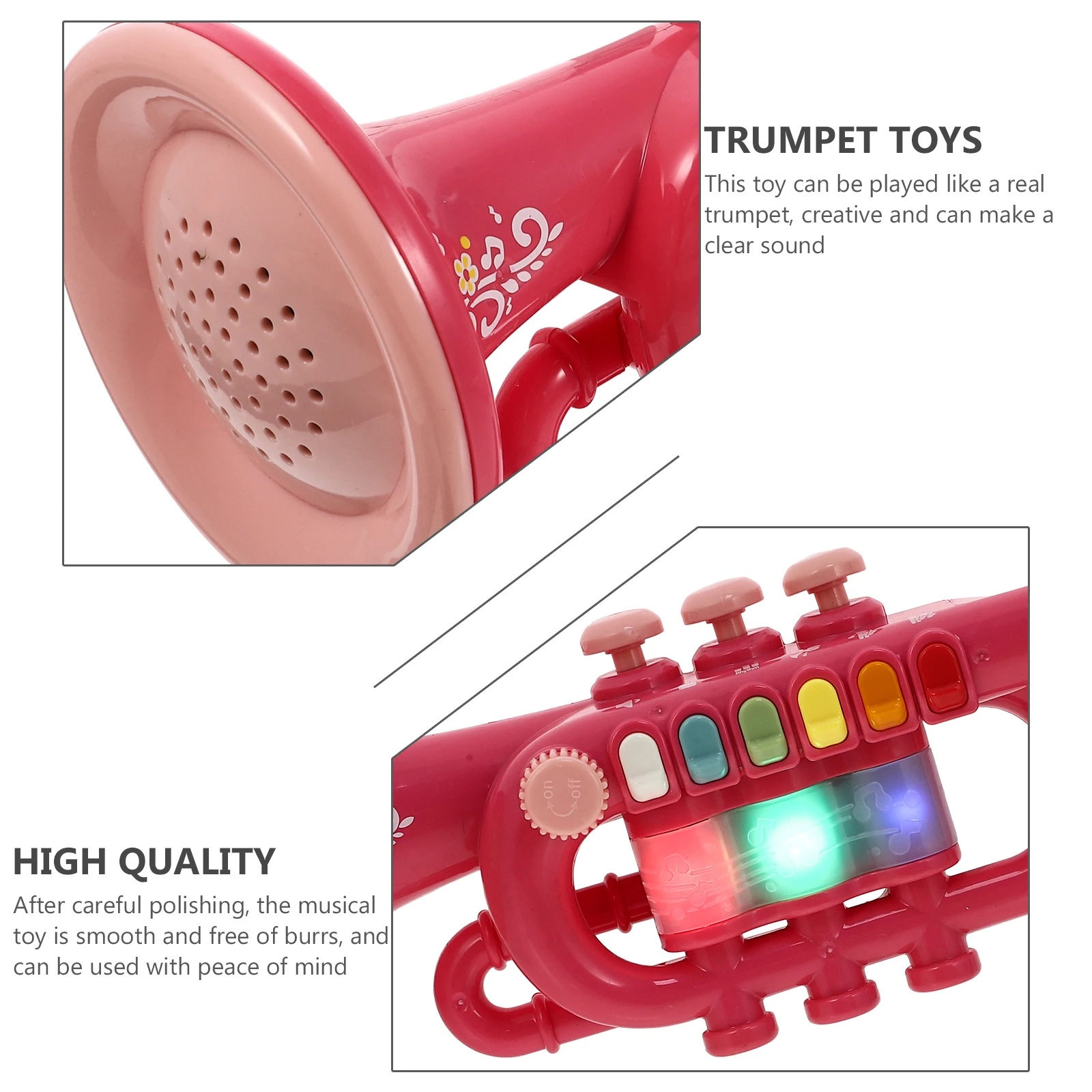 Kinder Trompete Instrument Horn Musik Spielzeug Tanzen Saxophon Mädchen Noise Maker Bühne Requisiten Kind Musical Abs Kunststoff Spielzeug Baby