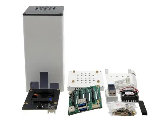 KIT QUAD SATA PARA RASPBERRY PI 4 Construye fácilmente tu propio KIT de servidor de almacenamiento de red NAS