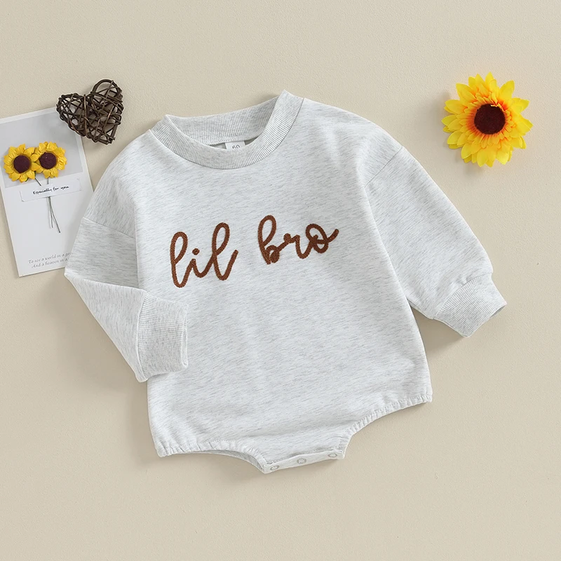 2023-09-09 Lioraitiin Toddler Baby Boy Long Sleeve Sweatshirt Crewneck Pullover Sweater Tops Bro Matching Outfit Baby Clothes