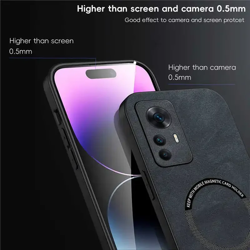 Magnetic Retro Leather Case For Xiaomi 12 Pro 12T Xiaomi12 Pro Xiaomi12T 5G Wireless Charging Phone Case Cover