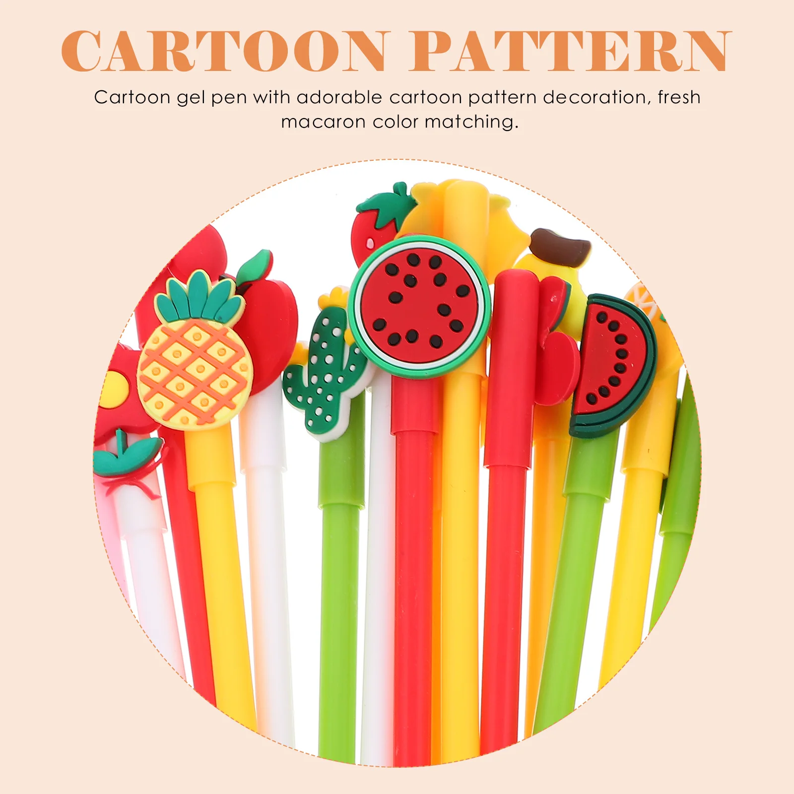 

20Pcs Adorable Gel Pens Cartoon Writing Tool for Students Office School Stationery Gel Pens Signature Pen Cartoon Writing Pen