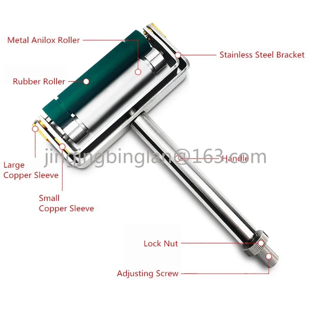 ZS Manual Ink Printing Film Applicator Ink Proofer Manual Color Wheel Metal Anilox Roller Rubber Roller Ink Sampler Tool