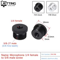 Adattatore per supporto per microfono da 1/4 a 5/8 da 3/8 a 5/8 adattatore per filettatura a vite da femmina a maschio per adattatore per supporto per microfono per Monitor LCD della fotocamera