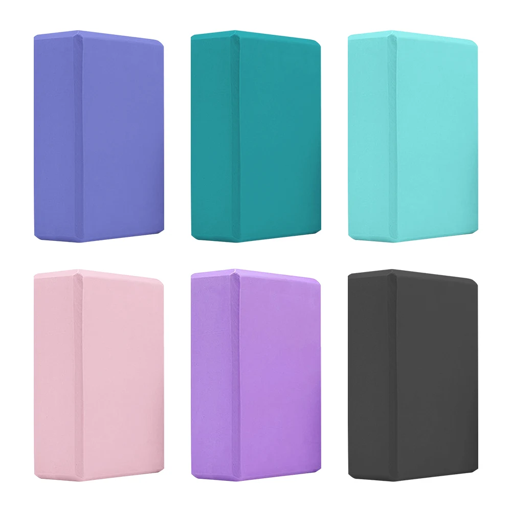EVA Yoga Block Solid Color Yoga Building Blocks Waterproof High Density Yoga Blocks Body Shaping Yoga Blocks for Yoga Pilates