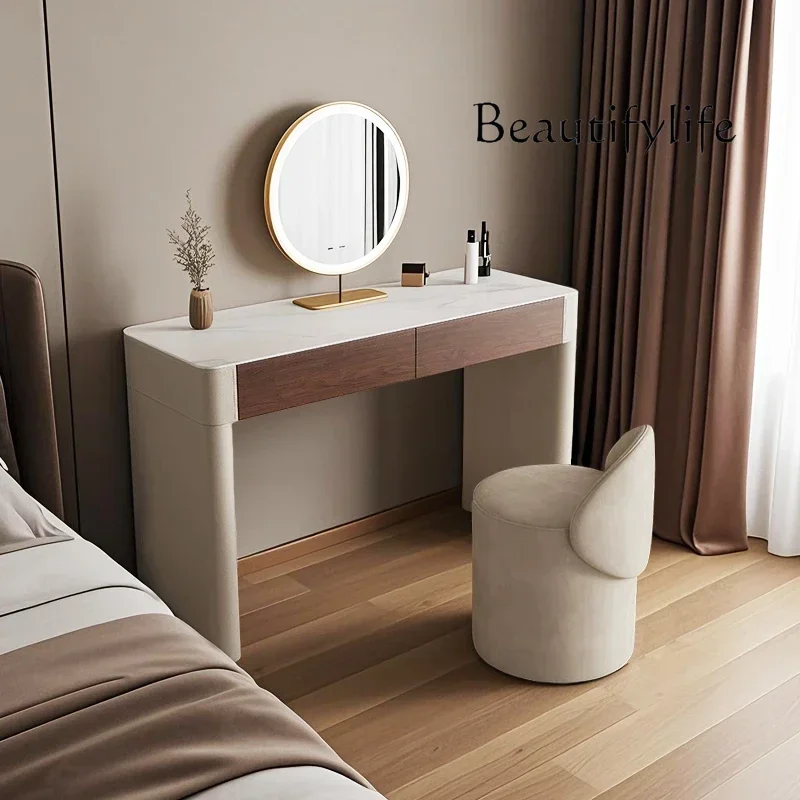 X Houten Bruine Kaptafel Des Lade Europese Moderne Hoek Make-up Vanity Bureau Ruimtebesparend Coiffeuse De Chambre Meubels Ho
