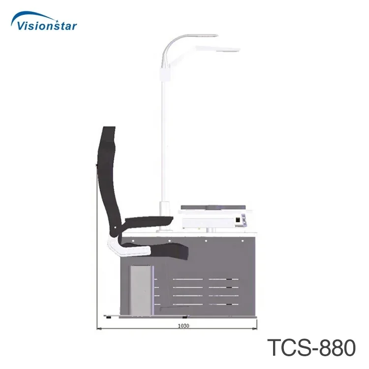 TCS-880 Fornitore cinese Unità di rifrazione optometrica Unità di sedia oftalmica per test oculari