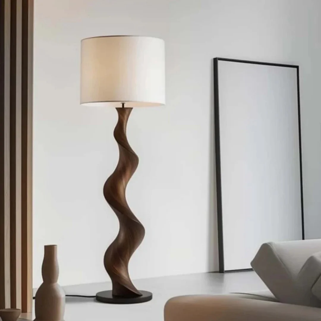 Fully Hand-carved Spiral Wooden Handicrafts In Exquisite Minimalist Style For Luxurious And Serene Home And Villa Decoration