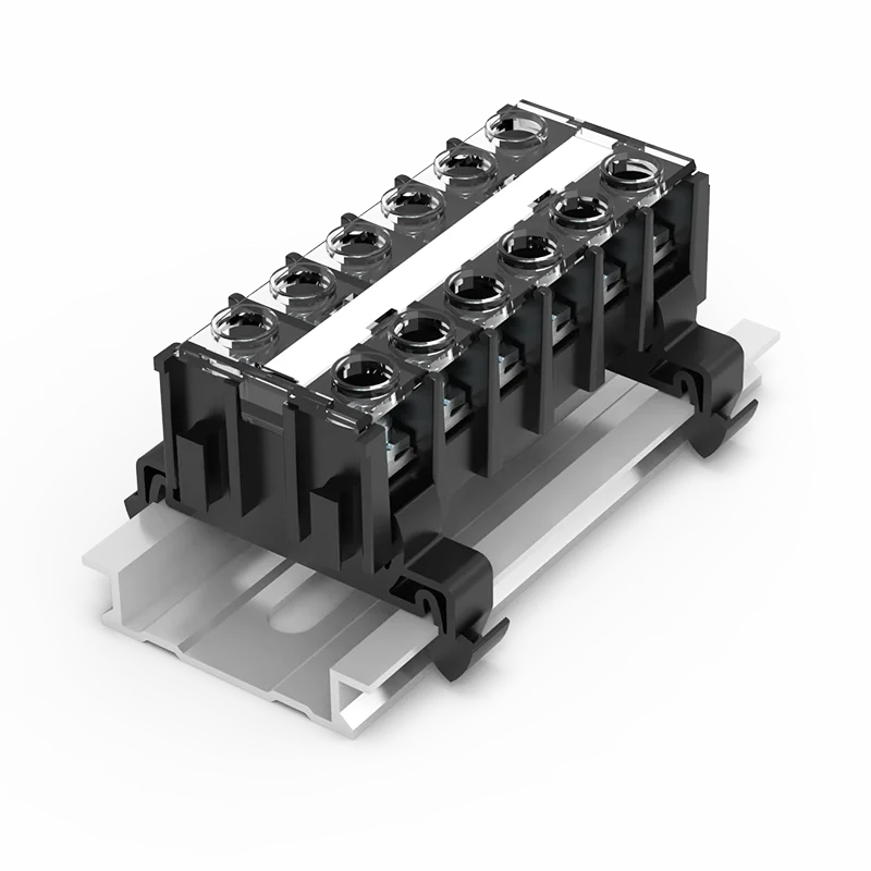 

TB1-45A-H Lianjie black rail fence Japanese style wiring terminal block, splicing track full