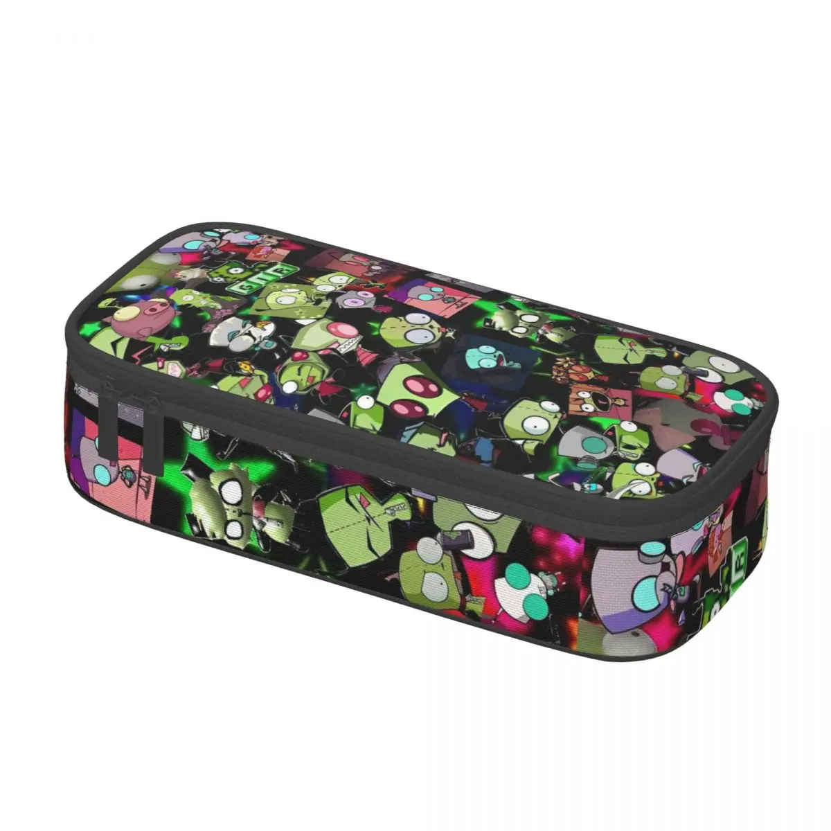 Invaders Zims Cartoon Pencil Cases Classic Pen Holder Makeup Bags Girl Boy Large Storage School Supplies Cosmetic Pencil Box